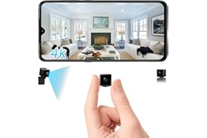 RXIMA Mini 2025 4K Camera WiFi Wireless Small Portable HD Nanny Cam with Motion Detection,Cloud & SD Storage,Night Vision,Wide Angle,Can No Need WiFi Cams Micro Security Cameras for Home Baby Indoor Outdoor