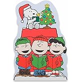 Peanuts Charlie Brown, Snoopy and Friends Caroling Metal Sign - Cute Peanuts Christmas Decoration for Home