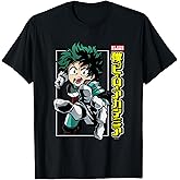 My Hero Academia Deku Action Pose with Kanji Anime T-Shirt