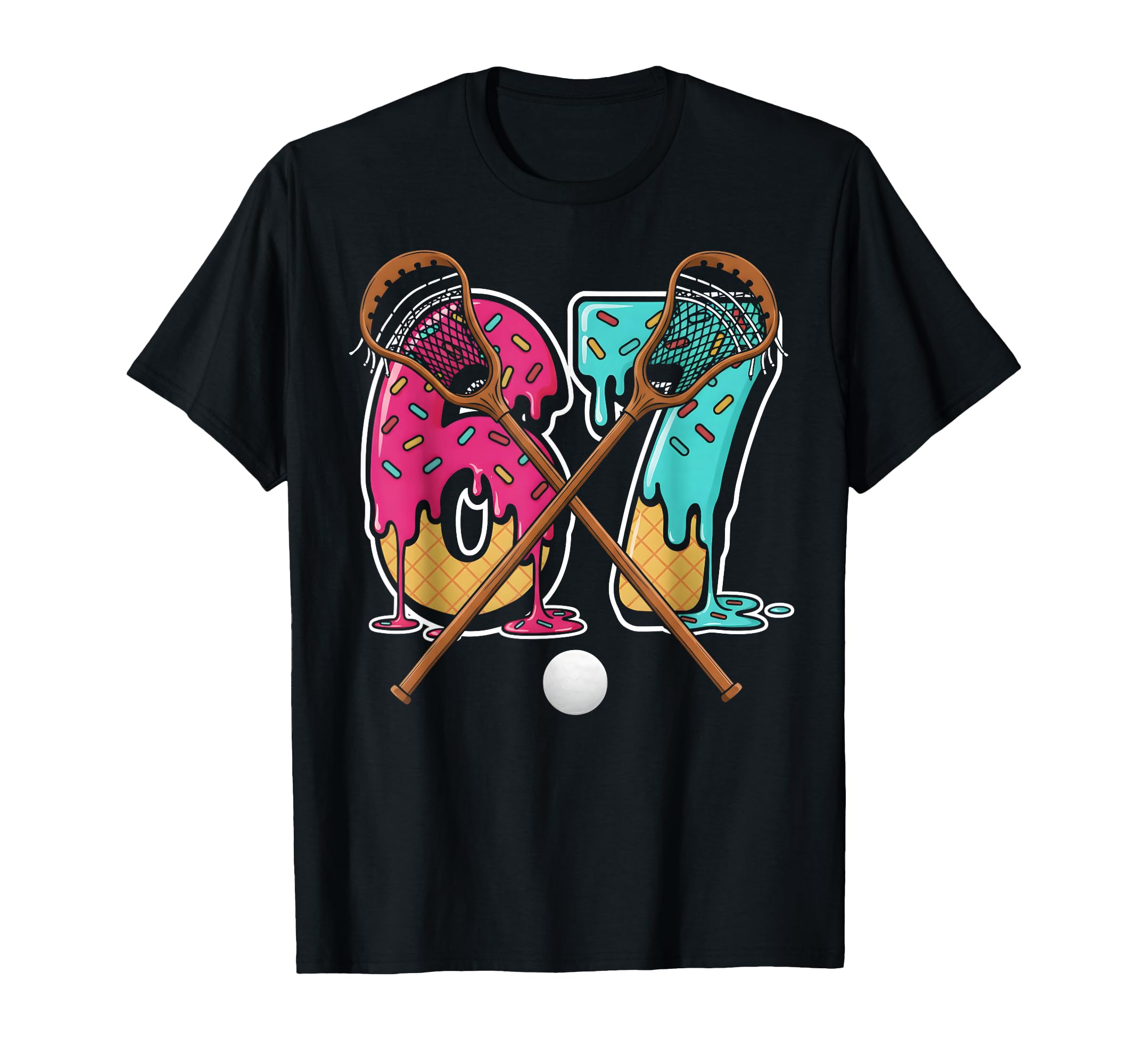 Photo 1 of 67 Ice Cream Drip Lacrosse Gen Alpha Slang Six Seven Meme T-Shirt