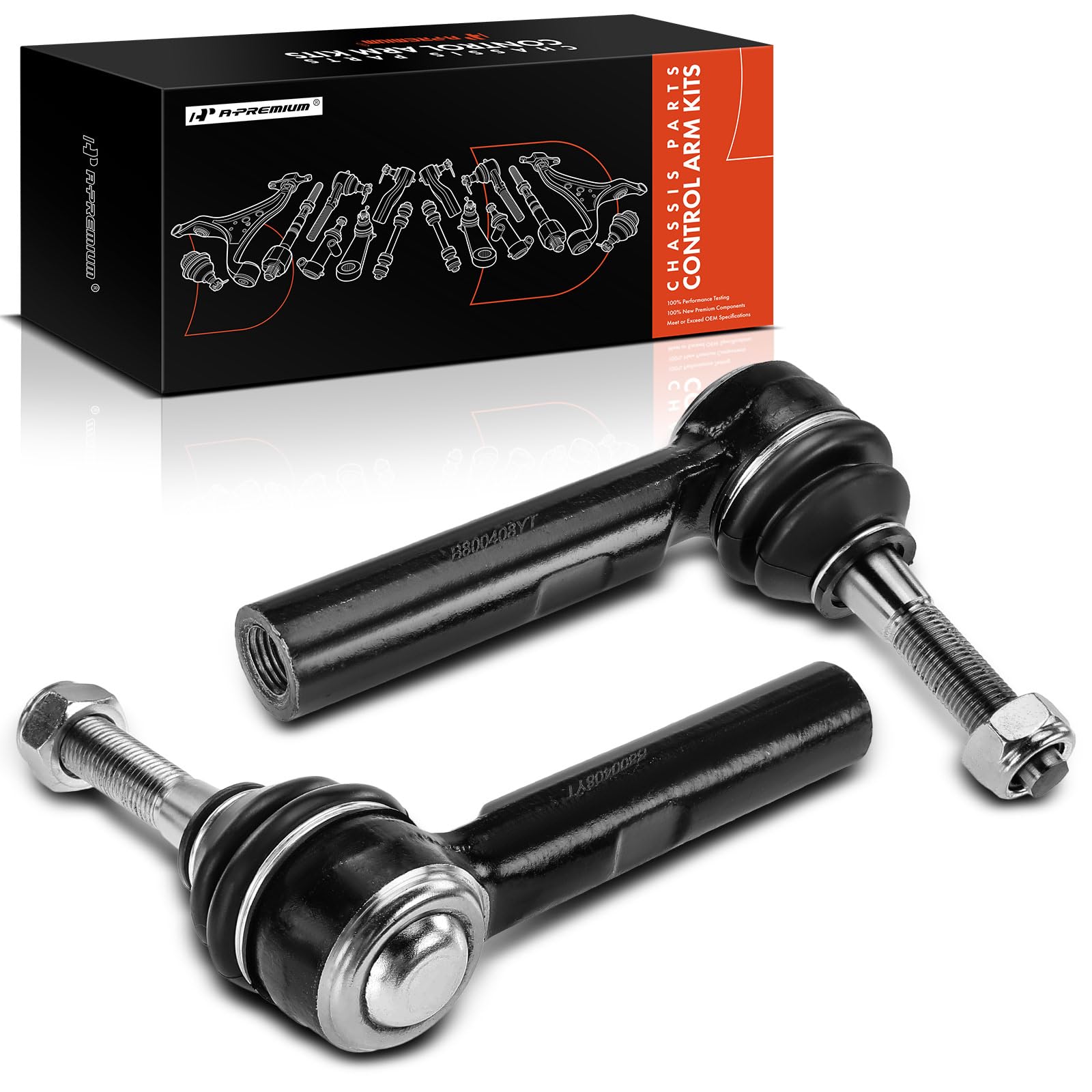 Photo 1 of A-Premium 2 x Front Outer Tie Rod Ends, Compatible with Chrysler 200 11-14, Sebring 07-10, Dodge Avenger 08-14, Caliber 07-12, Journey 09-18, Jeep Compass 07-17, Patriot 07-17