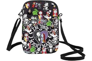 BWWKTOP Jack & Sally Crossbody Bag Nightmare Santa Fans Gift Jack Messenger Bag Mayor & Lock Merch