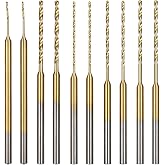 10PCS Mini Drill Bits Micro Engraving Drill Bits Mini Twist Drill Bit Set | HSS 0.6mm-1.4mm Micro Engraving Drill Bits 2.35mm Shank Coated Tiny Drill Bit Hole Drilling Tool for Diyresin Wood Jewelry
