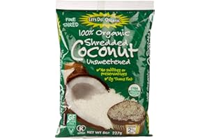 LET'S DO ORGANIC Lets Do Organic Shredded Coconut Unsweetened - Coconut Flakes, Organic Coconut Shreds, Coconut Strips Topping, 0g Trans Fat, Non GMO - 22 Pound Bag