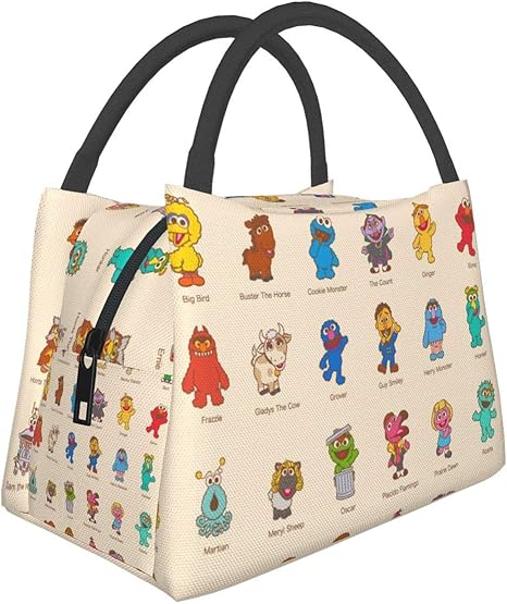 Amazon セサミストリート 1 おしゃれ 大容量 保温バッグ お弁当バッグ ピクニックバッグ 軽量 高級 断熱 食品収納 弁当袋 ランチボックス 保冷バッグ 通勤 手提げ 保冷ランチバッグ ランチバッグ ランチ巾着 ランチベルト オンライン通販