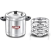 Prestige Judge Stainless Steel Idli Cooker with 6 Plates, 1.5 Liters, Induction Compatible Pressure Cooker