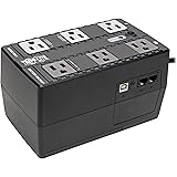 Tripp Lite 350VA UPS Battery Backup, 180W Eco Green, USB, RJ11, 6 Outlets (ECO350UPS), Black
