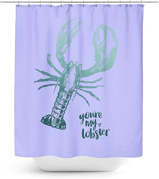 Amazon Com Timingila Purple Shower Curtains Crawfish Text Ocean
