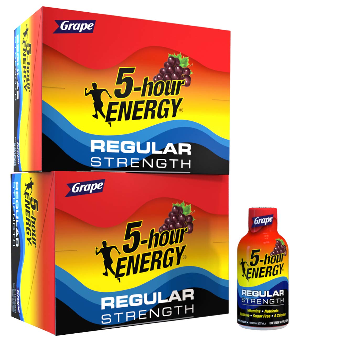 5-hour ENERGY Shot, Regular Strength Grape, 1.93 Ounce, 24 Count : Grocery & Gourmet Food