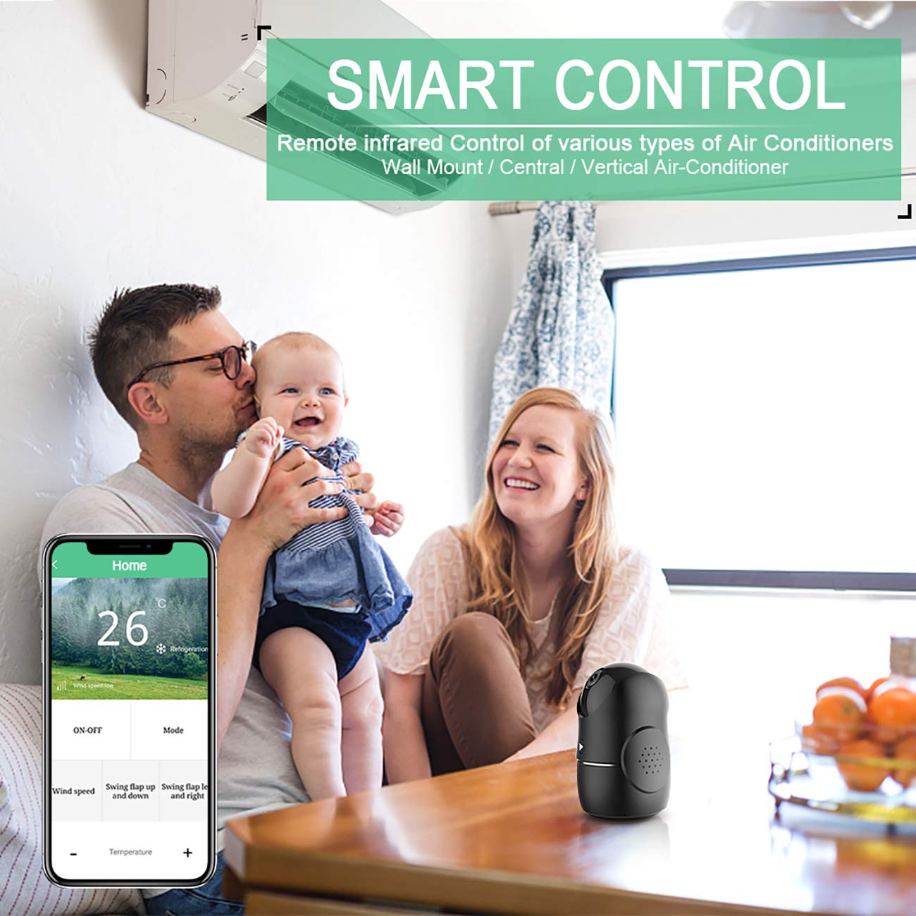 Anmade 1080P Homes Security Camera, Wireless WiFi IP Camera for Home Surveillance with PTZ, Night Vision, 2-Way Audio, Motion Detection, Activity Alerts, 60 Days Free Cloud for Pet/Baby Monitor