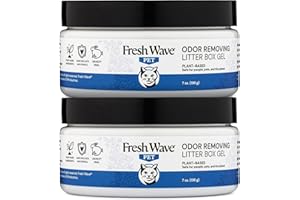 Fresh Wave Odor Removing Litter Box Gel, 7 oz. |Pack of 2 | Safer Pet Odor Eliminator for Home and Litter Box Area