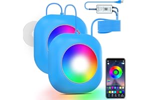 LyLmLe LED Pool Lights for Aboveground Pool, 40W 2 in 1 Double Lights for Giant Pool, Magnetic Underwater Lights with Timer &