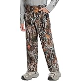 BASSDASH Invis Kid’s Youth Stretch Hunting Pants Water Resistant Breathable Camo Cargo Fishing Pant