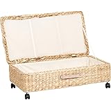 Großer Unterbett Schub aus Rattan 64x58x24cm / Unterbettkommode mit