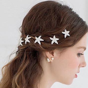 Amazon Com Jovono Bride Wedding Hair Pins Starfish Headpieces