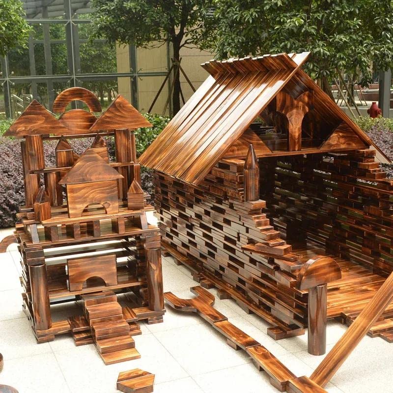 Mua Mega Outdoor Carbonized Wooden Building Blocks Set 54 pcs for Kids ...