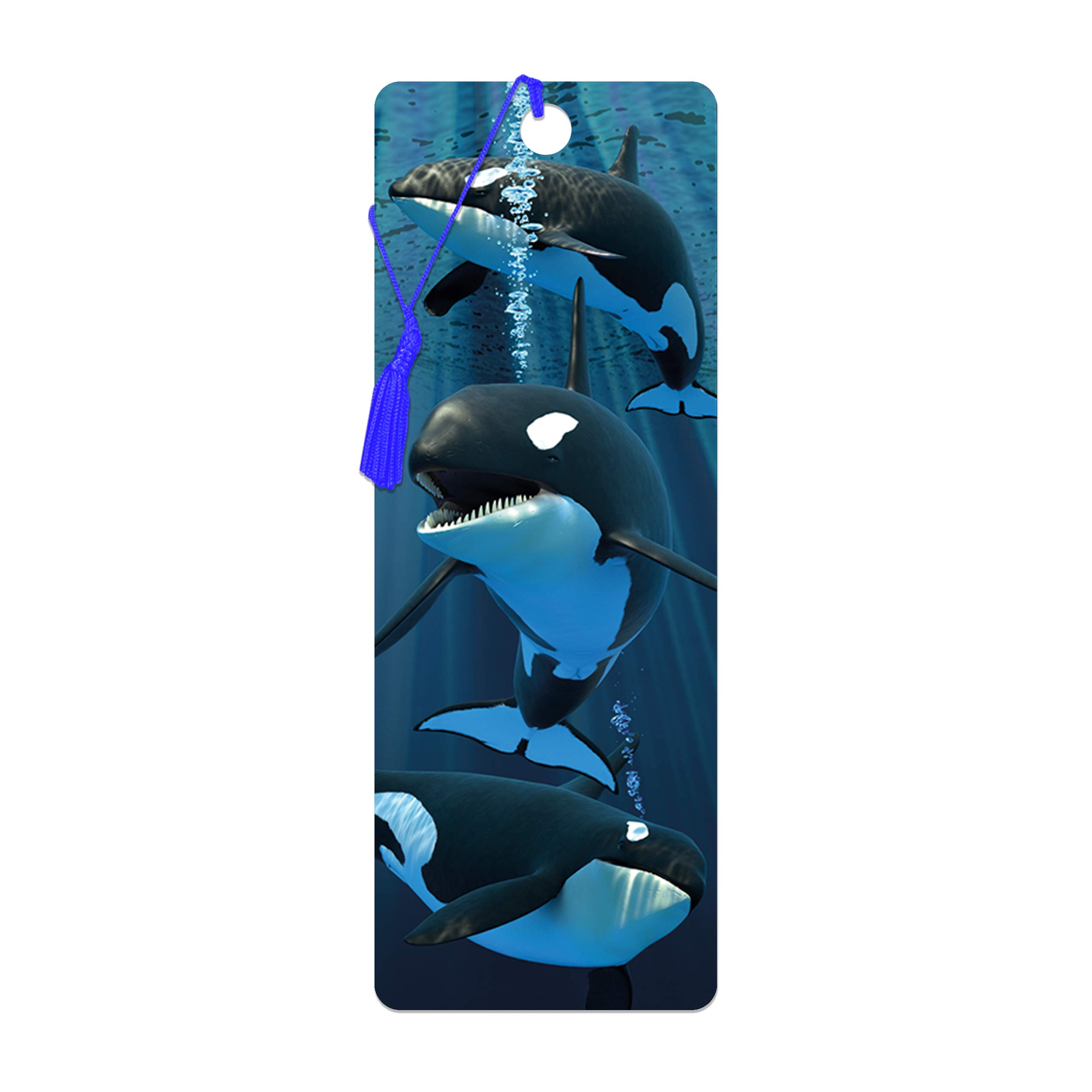 3D LiveLife Bookmark - Orcas from Deluxebase. A Whale Bookmark with lenticular 3D Artwork Licensed from Renowned Artist David Penfound