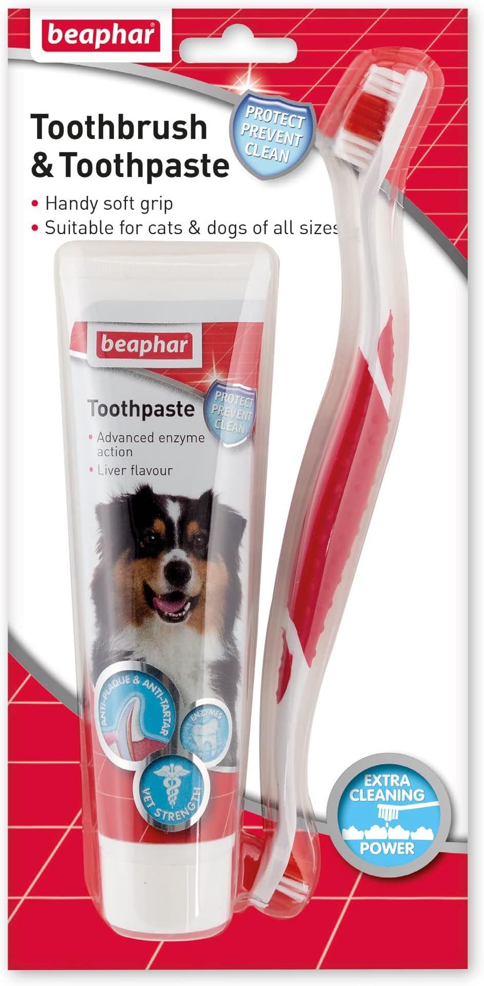 Beaphar Toothbrush & Toothpaste Dental Care Kit for Dogs & Cats