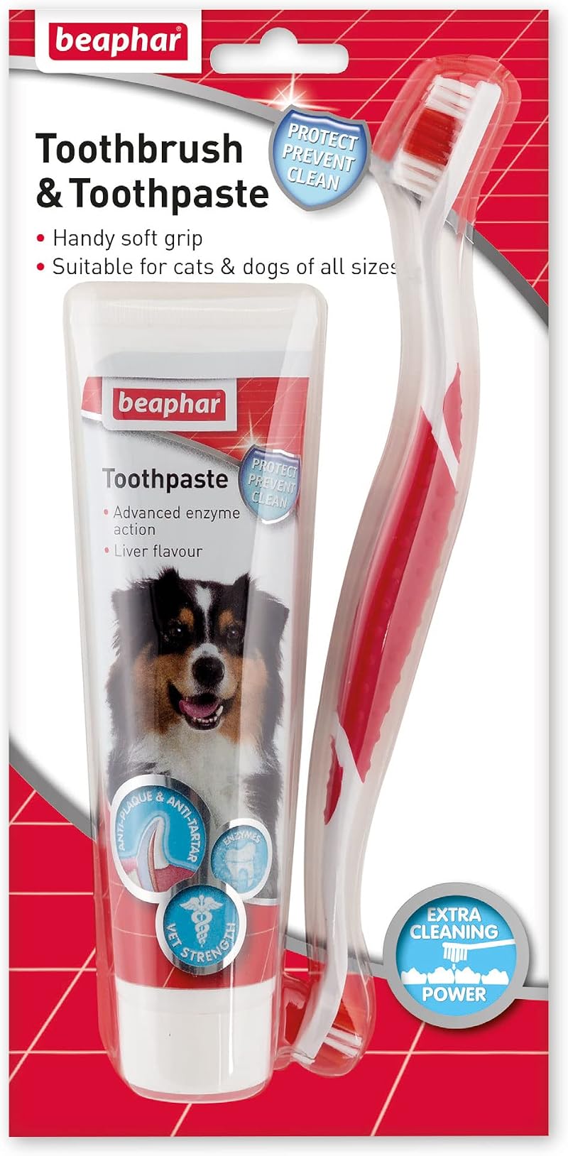 Beaphar Toothbrush & Toothpaste Dental Care Kit for Dogs & Cats