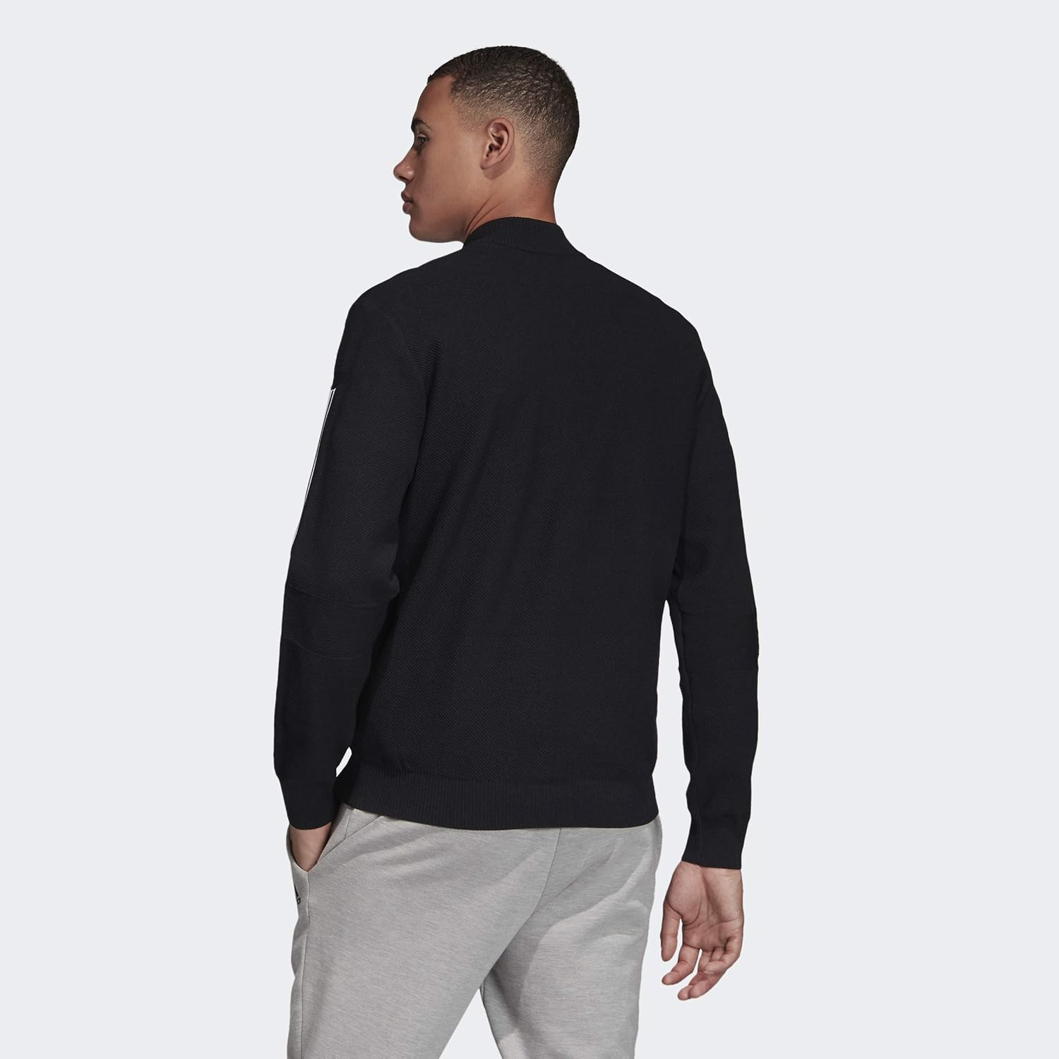 adidas Men's Essentials 3-stripes Tricot Track Jacket (Black1, Medium): Clothing