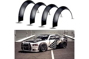 RICH CHOICES JMTBNO 4pcs 80mm Universal Fender Flares, Widebody Kit Flexible Fender Flare Wheel Flares Compatible with Dodge Charger Challenger Honda Civic Ford Escape JDM Mazda MX5 Miata