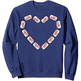 Coca-Cola Company Diet Coke Heart Cans Sweatshirt - Unisex Adult, Black, Small