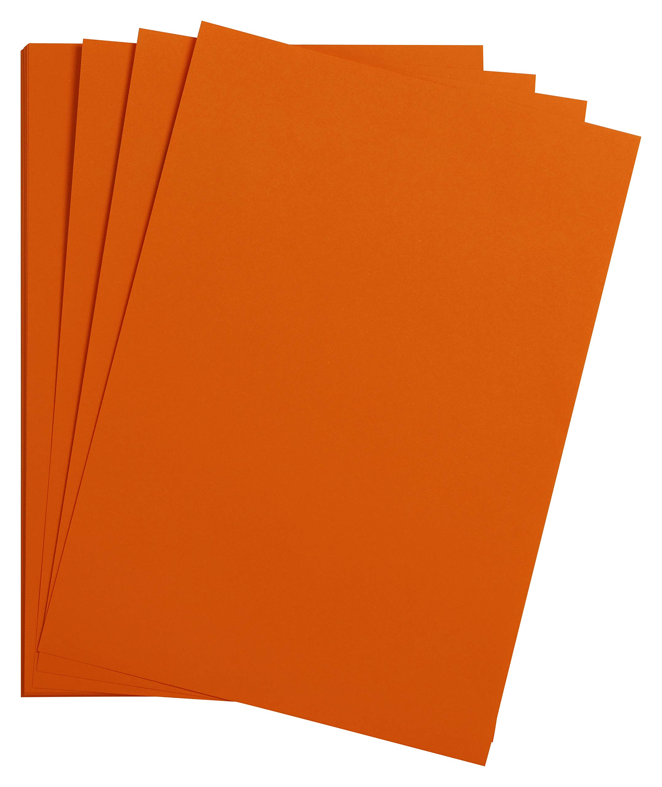Clairefontaine - Ref 975355C - Maya Smooth Coloured Drawing Card (Pack of 25 Sheets) - 185gsm - A3 (42 x 29.7cm) - Orange Colour - Deep Dyed, Acid Free, pH Neutral