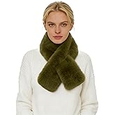Lina & Lily Faux Fur Pull-Through Women's Winter Collar Scarf Neck Warmer Rectangle Fluffy
