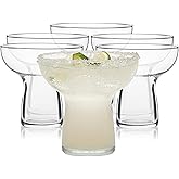 Libbey Stemless Margarita Glasses Set of 6, 10.25 ounces Classic Lightweight Margarita Cups, Fancy Glassware Set for Celebrations