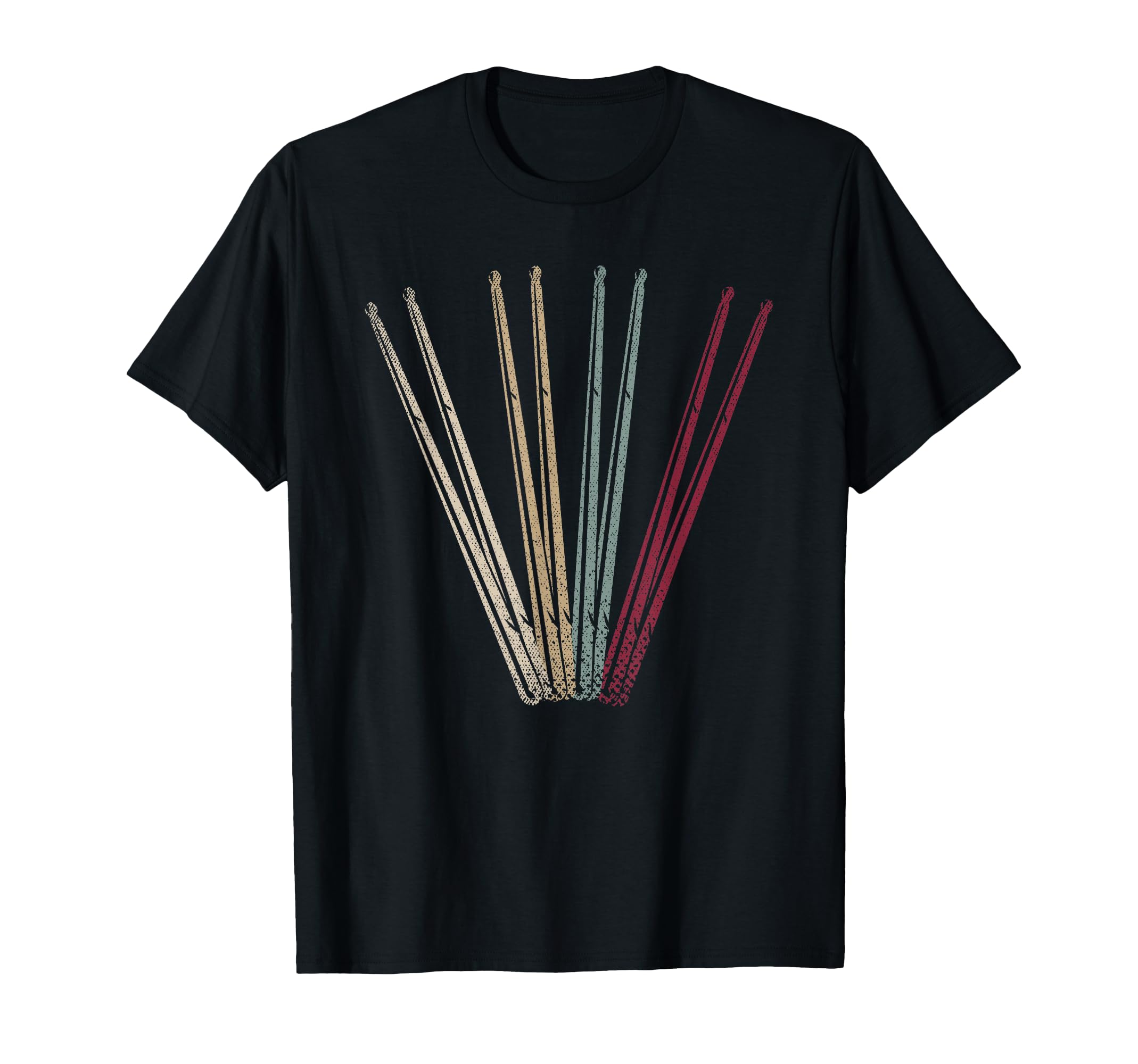 Rock Musician Drummer Retro Drumsticks Drum Kit T-Shirt