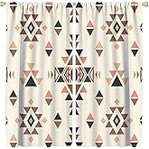 JESTRONRY Aztec Print Pattern Curtains,Native American Ethnic Bohemian Style Window Door Curtains for Living Room Bedroom Bathroom Home Decor W42xL45in