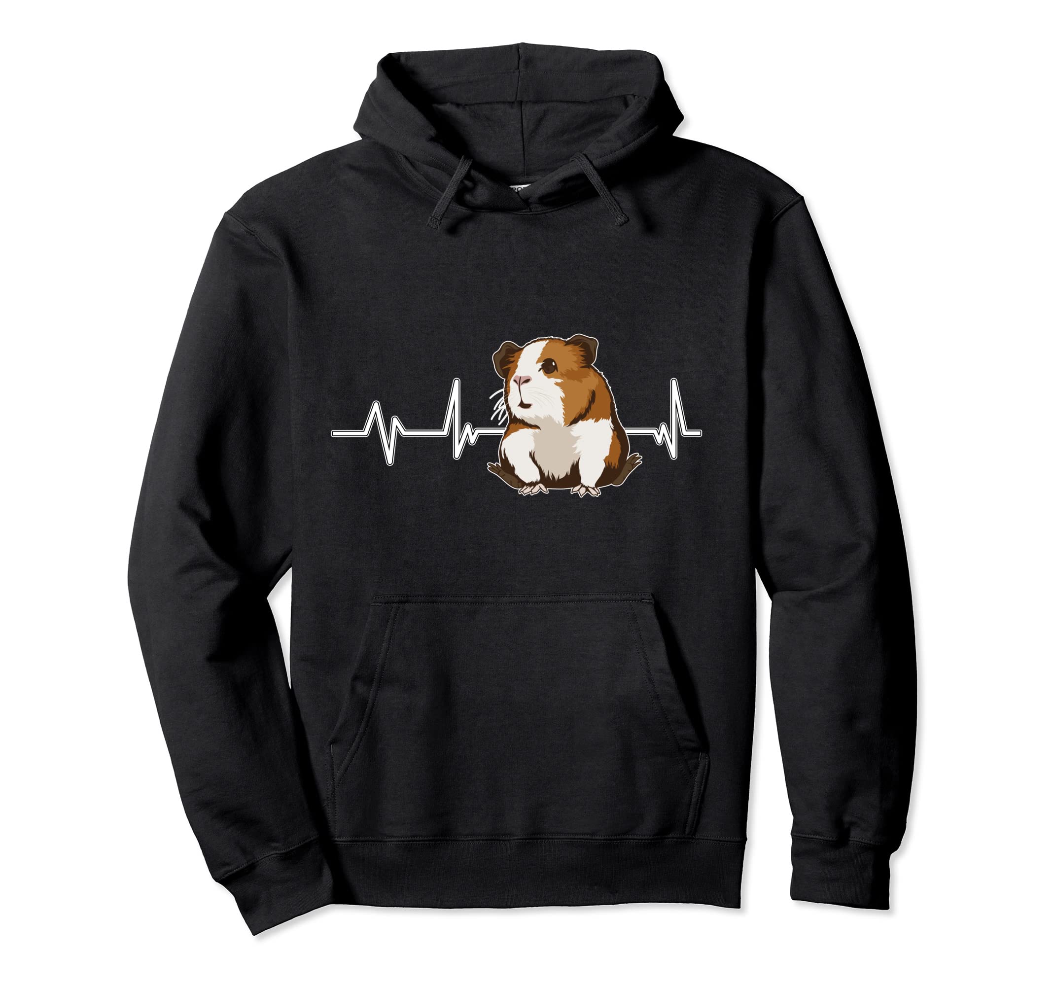 Cavy Guinea Pig Heartbeat EKG Heart Rate Guinea Pigs Pullover Hoodie
