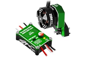 GOUPRC 2204 2400KV Brushless Outrunner Motor with Transmission & 30A Brushless Mini Esc for SCX24 Remote Control Crawler Axia