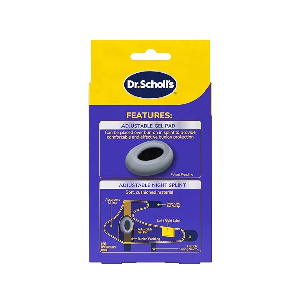 DR. SCHOLL’S BUNION RELIEF & TOE CORRECTOR // MASSAGING GEL BUNION SPLINT & BIG TOE STRAIGHTENER – ORTHOPEDIC BUNION CORRECTOR FOR WOMEN & MEN – BUNION PADS FOR BUNION PAIN RELIEF, 1 SUPPORT SET (LEFT & RIGHT)