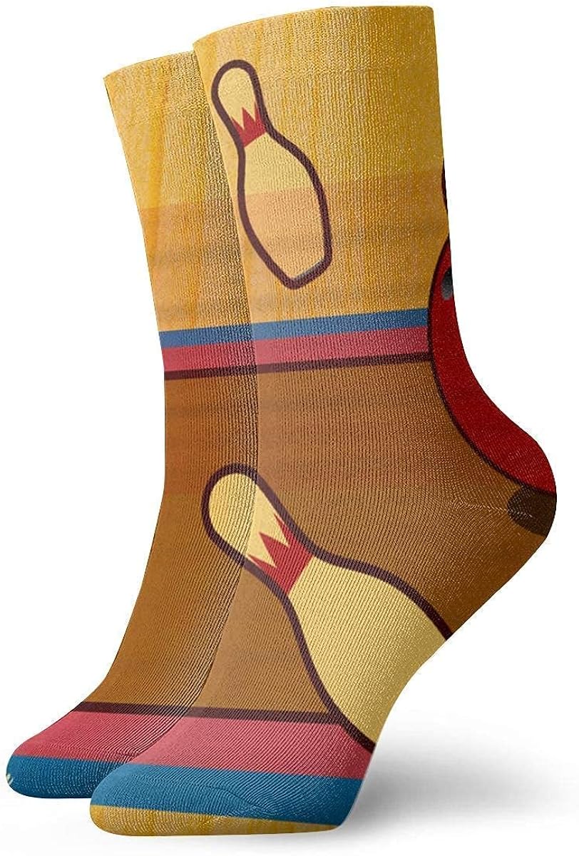 Unisex socks Bowling Ball Mens Printed Funny Novelty Casual Crew Dress