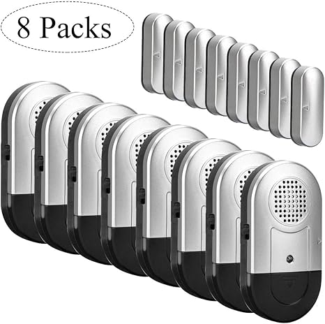 Amazon.com: Alarma para puerta y ventana, 8 unidades, sensor ...