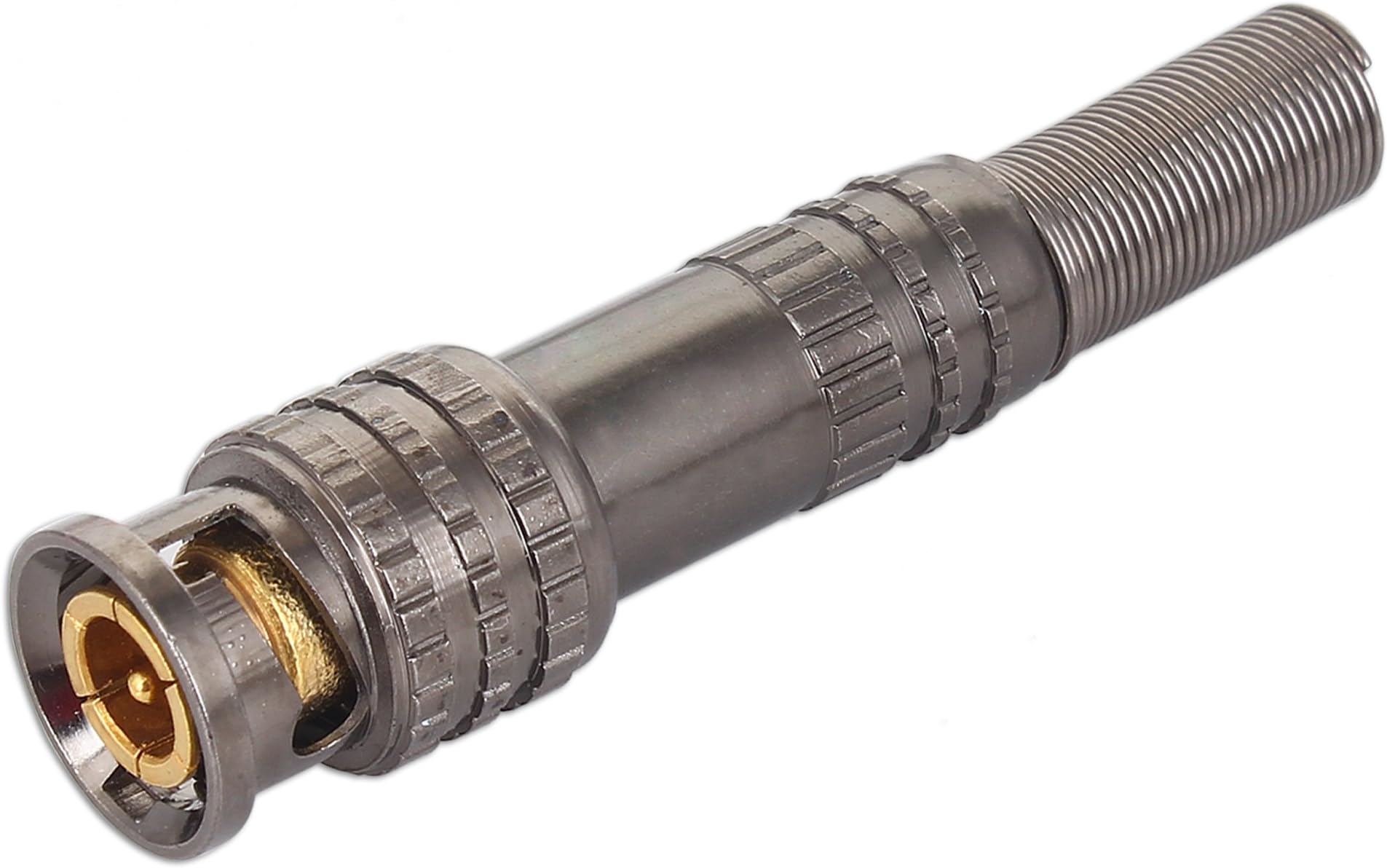 WECAM Bnc Connectors Gun Metal Type for CCTV Camera,(Pack of 10Pcs. Connectors)