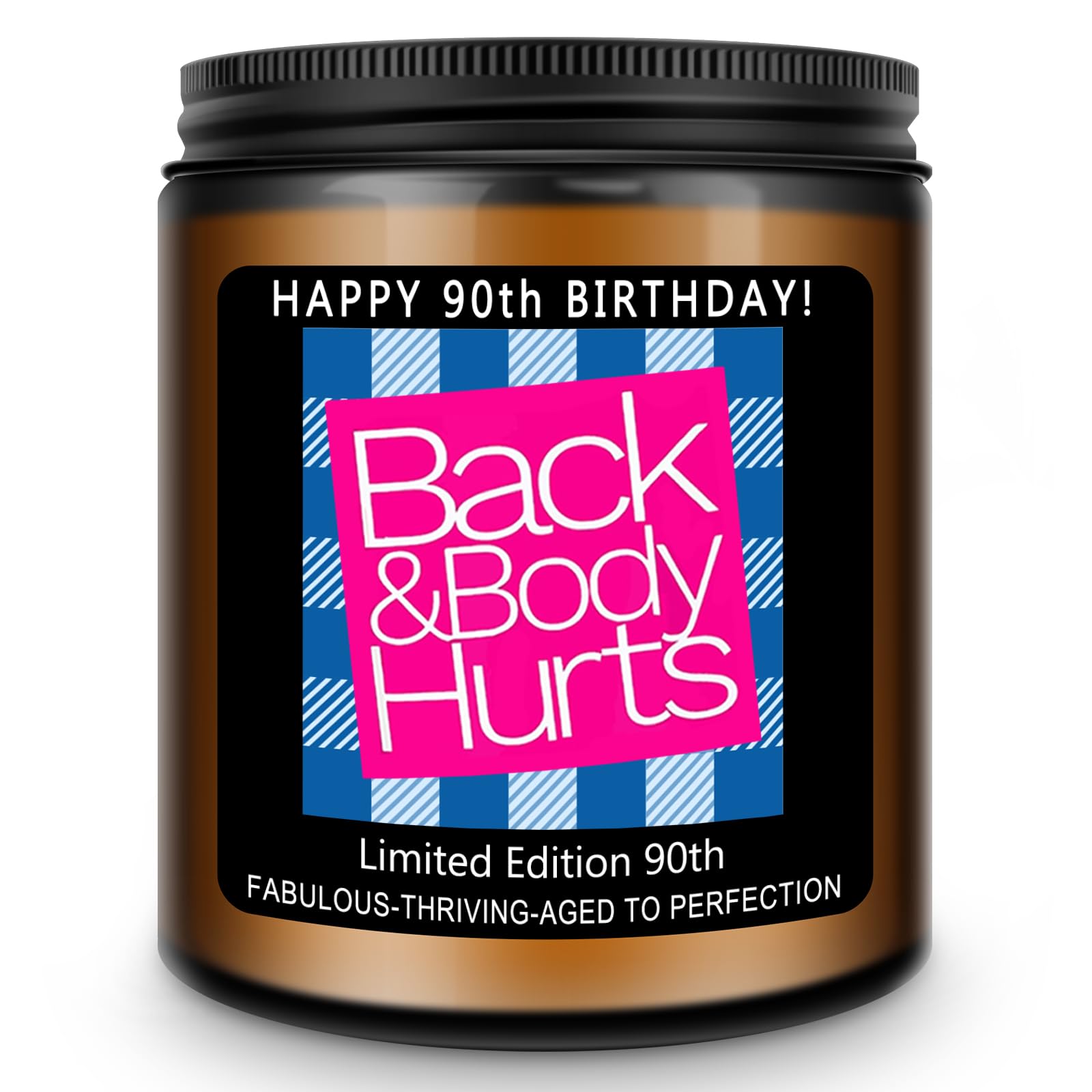 Homsolver 90th Birthday Gifts for Women Men, Happy 90th Birthday Decorations Candle Gift for Her Him, Funny 90 Years Old Ideas - Lavender Scented Candles