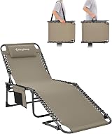 KingCamp Sun Lounger Five-Position Adjustable Backrest Garden Lounger