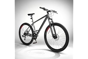 Convend 24/26/27.5 Inch Mountain Bike for Adults & Teens, 21-Speed Pro Gear with Twist Shifter, Dual Disc Brakes & Front Suspension Fork, All-Terrain Tires for City & Trail Riding
