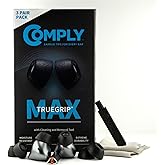 Comply TrueGrip MAX | Premium Memory Foam Replacement Earbud Tips for Samsung Galaxy Buds3 Pro | Long Lasting Comfort, MAX Durability, Secure Fit, Superior Noise Isolation| Black (S/M/L) (3 Pairs)
