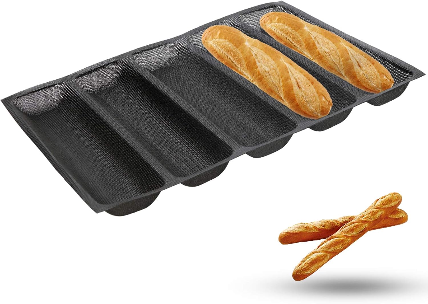 Silicone Baguette Pan Nonstick Perforated Fench Bread Pan Forms