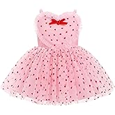 FYMNSI Toddler Baby Girl Dress First Birthday Valentine Outfit Ruffle Heart Tulle Tutu Dress Flower Girl Cake Smash Dresses
