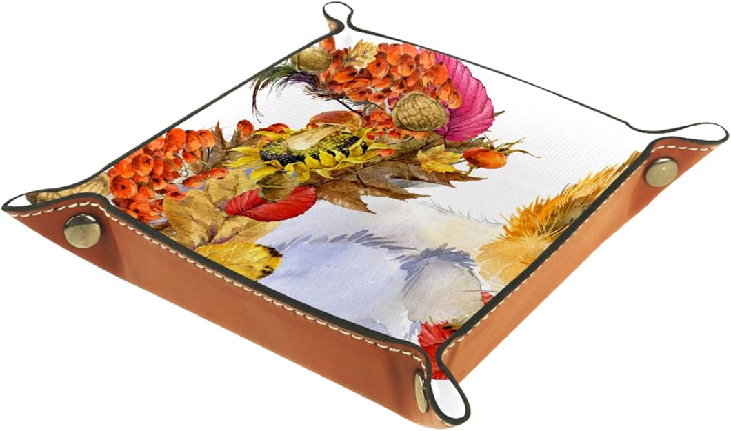 YATELI Kleine Aufbewahrungsbox,Herren-Valet-Tablett,Wasserfarbe