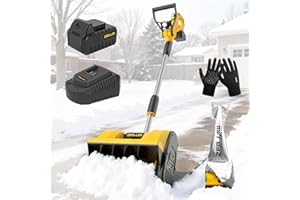 Cordless Electric Snow Shovel, 20V 12-Inch Snow Blower Cordless with Directional Plate and Adjustable Front Handle, Equipped 