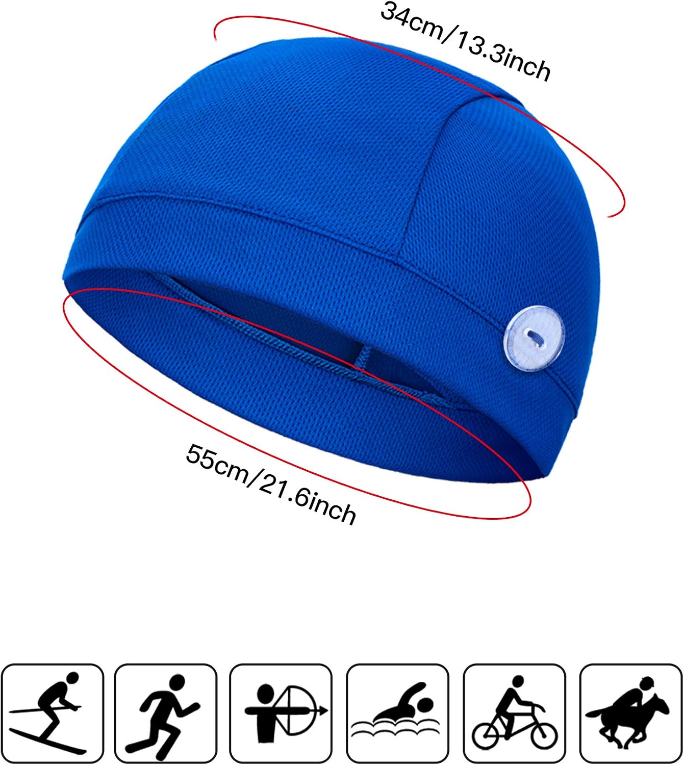 Button Mesh Running Hat Sweat-Wicking 