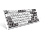 AKEEYO NiZ キーボード 有線 87キー 静電容量無接点方式 IP68全体防水 静音 レトロデザイン 35g荷重 プログラマブルキーボード 英語配列 PBT素材 キーキャップ レトロ 多機能 キーボード 日本語マニュアル (87Keys)