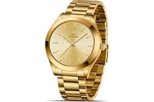 LN LENQIN Mens Watches Waterproof Stainless Steel Watch for Men Analog Quartz Fashion Business Designer Wristwatch