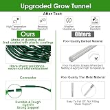 Greenhouse Hoops 60Pcs Frame Kit for Raised Beds 17In Detachable Fiberglass view 3