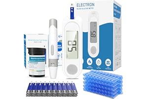 LVONGE Blood Glucose Monitor Kit, High Accuracy Blood Sugar Test Kit with 50 Test Strips & 50 Lancets, Portable Blood Sugar Monitor with Lancing Devices, No Coding Diabetes Testing Kit, FSA/HSA Eligible